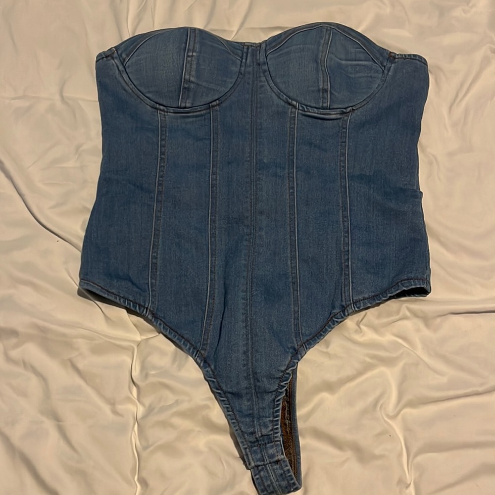 COPY - Jluxlabel denim corset bodysuit